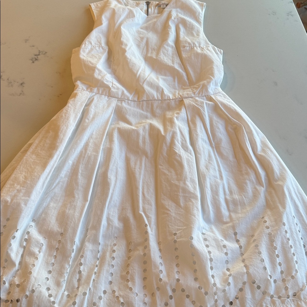 GAP Elegant White Eyelet Mini Dress